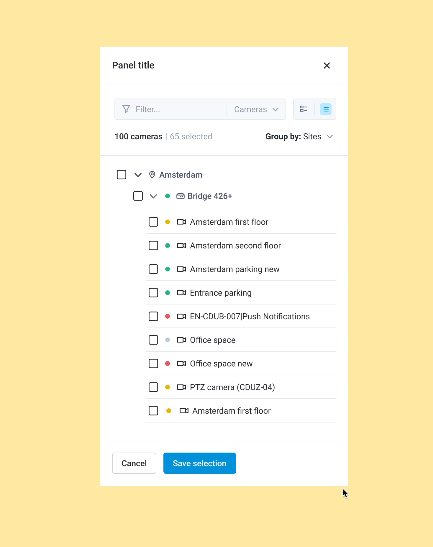 Card and List views