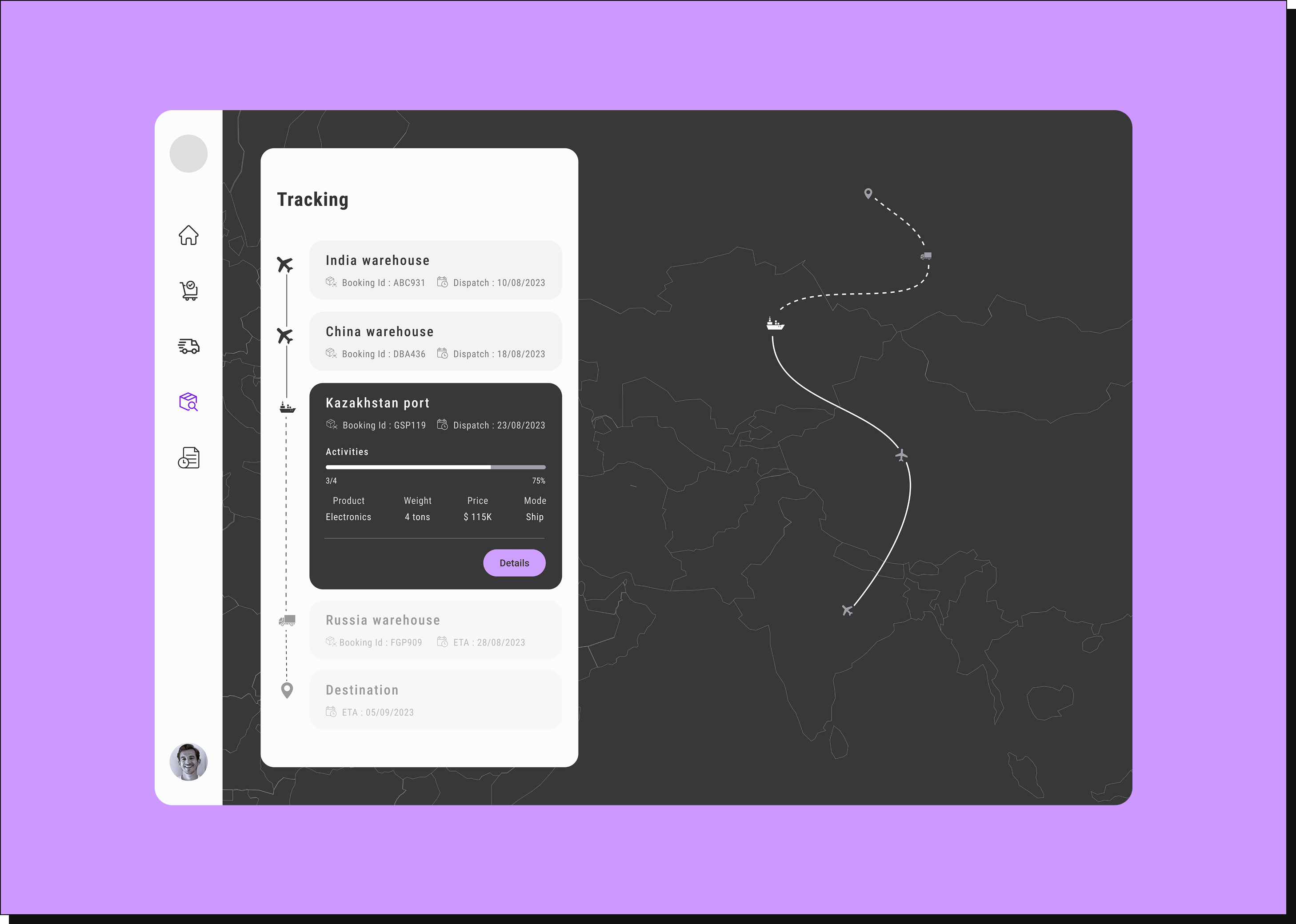 Sidebar navigation design