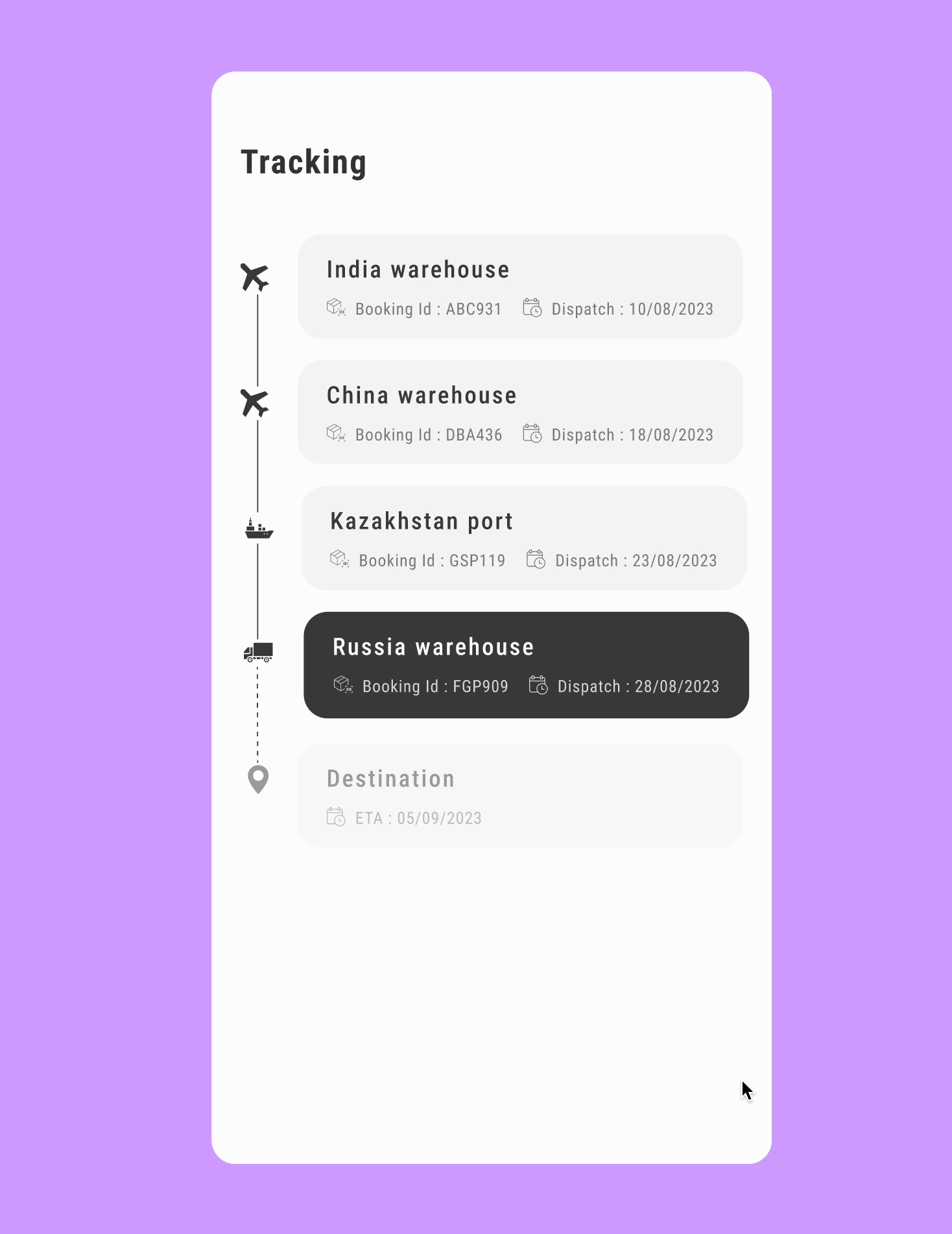 Timeline component